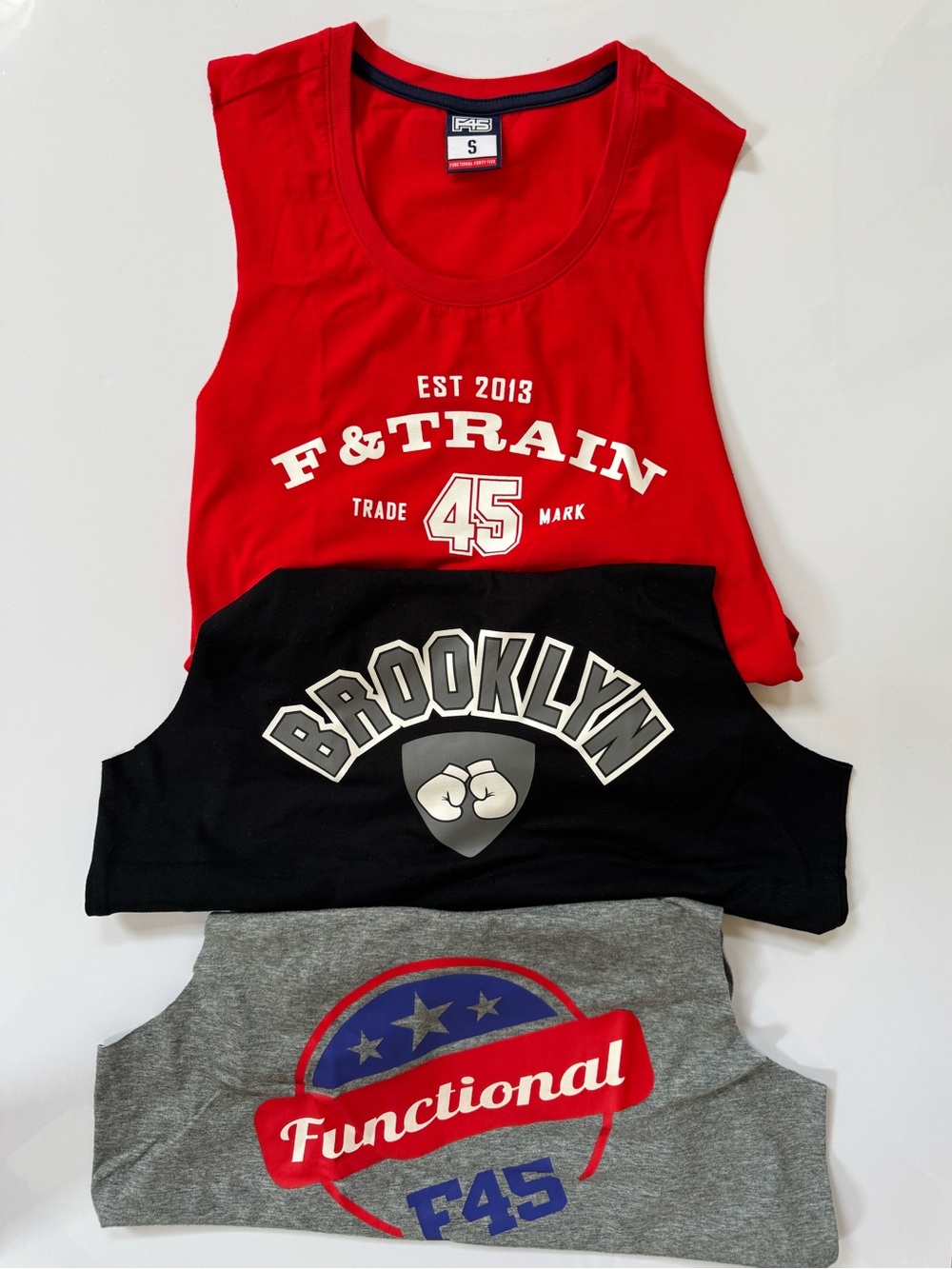 Ladies F45 Sleeveless Muscle Tank Top Sz Small Set of 3 Functional 45